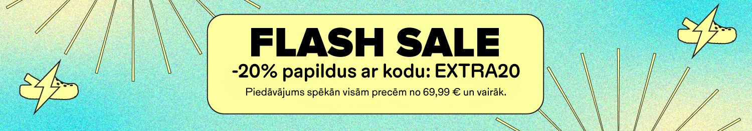 Flash Sale Crocs.lv &ndash; tikai &scaron;odien papildu 20% atlaide VISAM ar kodu EXTRA20. Nepalaid garām un ietaupi jau tagad!